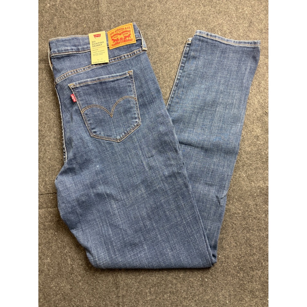 Levis 311 Shaping Skinny Jeans Womens 18 W34 L32 Blue Mid Rise NWT